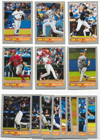2019 Topps Heritage High Number Now And Then 15 Card Set Guerrero Jr,