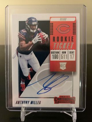 2018 Contenders Anthony Miller On Card Auto Rookie Rps Rookie Ticket Variation