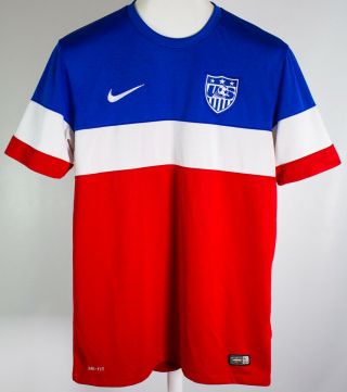Authentic Nike Us Usa Soccer Jersey Size M 2014 World Cup Dri - Fit Futbol