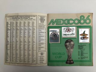 Panini Mexico 86 World Cup Sticker Album 100 Complete 2