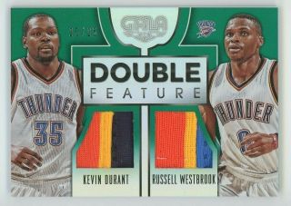 2015 - 16 Kevin Durant Russell Westbrook Panini Gala Dual Patch 25/25