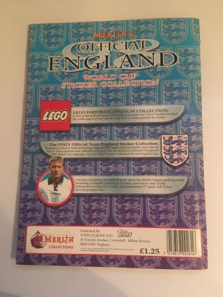 Rare Merlins England World Cup 1998 Sticker Album Complete Loose Set Of Stickers 7