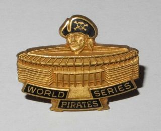 1971 Baseball Pittsburgh Pirates World Series Media Press Pin Button Balfour