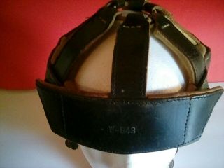 Antique vintage leather 6 top strap hockey helmet 6