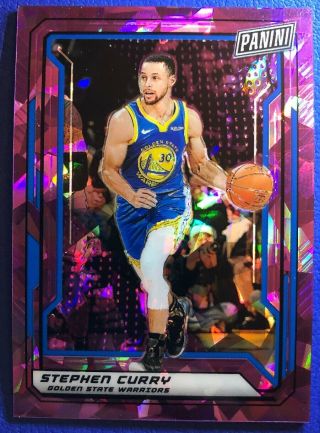 Stephen Curry 2018 - 19 Panini National Prizm 99/99 1/1 Pink Cracked Ice Warriors