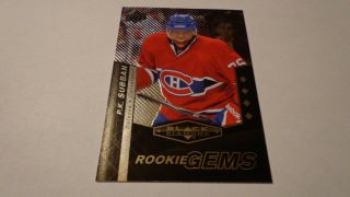 P.  K.  Subban 2010 - 11 Ud Black Quad Diamond Rc Rookie Montreal Canadiens Card 218
