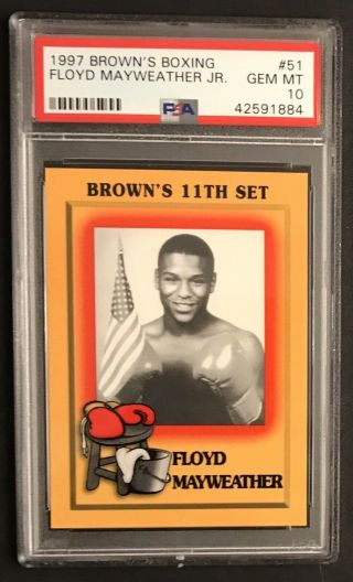 1997 Brown’s Boxing Floyd Mayweather Jr.  51 Rookie Card Psa 10
