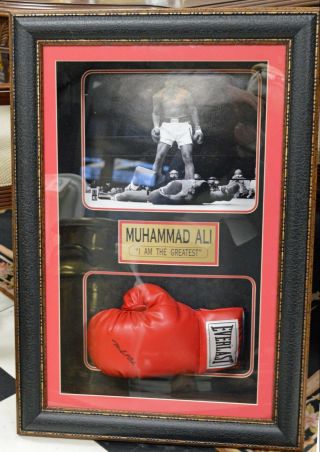 Muhammad Ali Signed Everlast Boxing Glove Framed