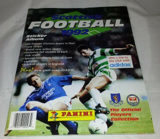 Scottish Football 1992 : Panini Sticker Album : 100 Complete