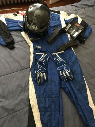 Omp One Evo Rally Suit And Peltor Helmet Nomex Driving Suit Sfi