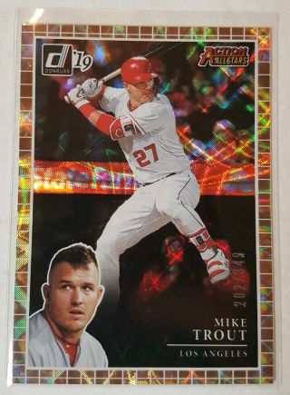2019 Donruss Baseball Mike Trout Holo Action All Stars /349 Angels