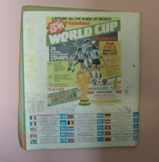 PANINI MEXICO 86 WORLD CUP FOOTBALL STICKER ALBUM 1986 SOCCER 3/4 FULL 2