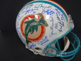 1972 Miami Dolphins Team - Signed Full Size Riddell Helmet Auto Tristar 6120934