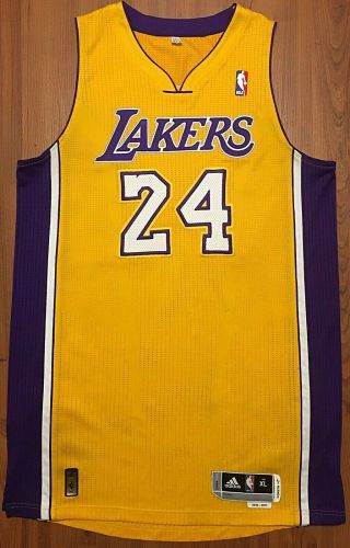 Authentic Adidas 2010 - 11 Kobe Bryant Los Angeles Lakers Game Cut Nba Jersey Xl,  2