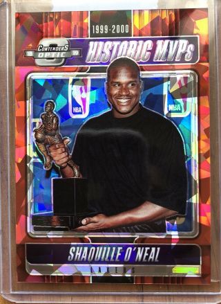 Shaquille O’neal 2018 - 19 Contenders Optic Historic Mvp Red Ice Lakers