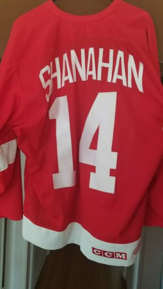 90s Vintage CCM Red Wing Hockey Jersey Size (L) Brenden Shanahan. 2