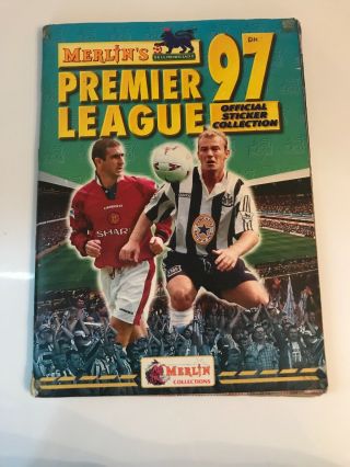 Rare Merlin Premier League Football Sticker Album Book 1997 97 100 Complete Set
