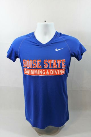Nike Pro Combat Boise State Swimming And Diving Medium T Shirt V - Neck