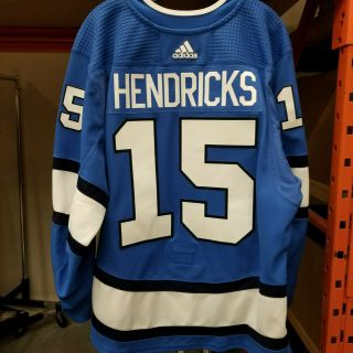 Winnipeg Jets Nhl 2018 - 19 Set 2 Game Worn Aviator Jersey Matt Hendricks 15
