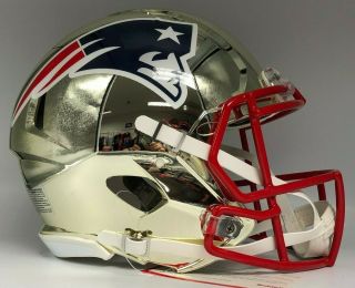 Tom Brady Signed Full Size Gold Chrome Proline Patriots Helmet Tristar Auto