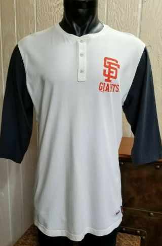 Mlb San Francisco Giants Baseball Nike Cooperstown Candlestick Park T - Shirt Lg.