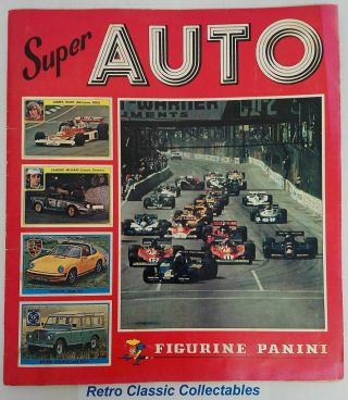 Vintage (1977) Figurine Panini Album : Auto Sticker Album - 100 Complete.