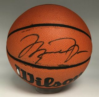 Michael Jordan Signed Full Size Wilson Basketball Auto Uda & Bag Bulls Hof