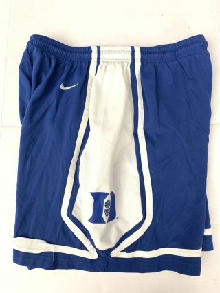 Mens Vintage Blue Nike Team Duke Blue Devils Basketball Shorts Size Xl