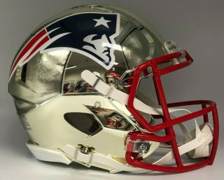 Tom Brady Signed Full Size Patriots Chrome Proline Helmet Auto Tristar