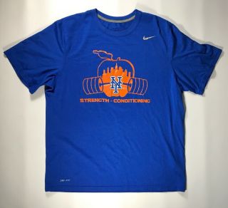 York Mets Game Team Issued Strength And Conditioning Shirt Size Xl
