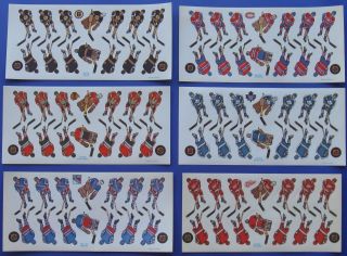 Rare Coleco 1980 ' s Table Hockey Game Decal Sheet Set For 21 NHL Teams 2