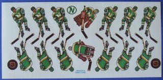 Rare Coleco 1980 ' s Table Hockey Game Decal Sheet Set For 21 NHL Teams 4