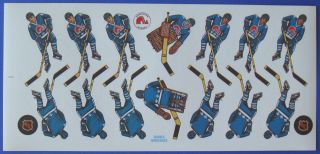 Rare Coleco 1980 ' s Table Hockey Game Decal Sheet Set For 21 NHL Teams 5