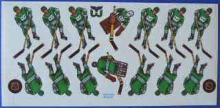 Rare Coleco 1980 ' s Table Hockey Game Decal Sheet Set For 21 NHL Teams 6