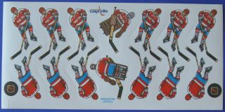 Rare Coleco 1980 ' s Table Hockey Game Decal Sheet Set For 21 NHL Teams 7