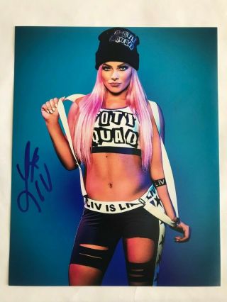 Wwe Nxt Liv Morgan Sexy Autographed 8x10 Photo Wrestling Wrestlemania Riott Squa