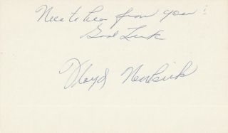 Autographed Floyd Newkirk 1934 York Yankees Index Card Deceased