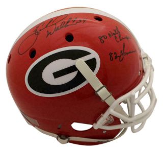 Herschel Walker Autographed Georgia Bulldogs Authentic Helmet 2 Insc Bas 22807