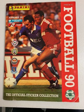 Panini Football 90 Sticker Album English & Scottish 1990 Only 12 Missing