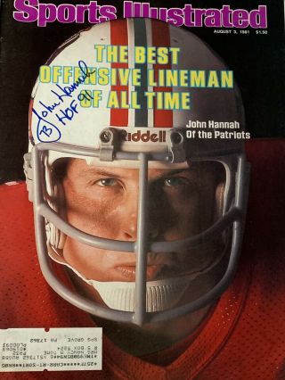 John Hannah Autographed Sports Illustrated 8/3/81 “hof 91”