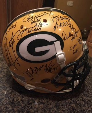 Green Bay Packers 32 Signed Full Size Authentic Helmet