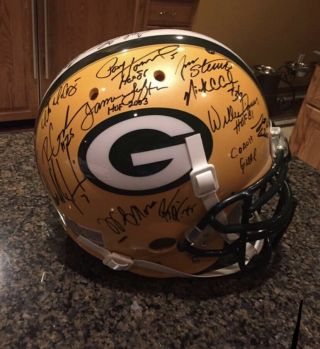 Green Bay Packers 32 Signed Full size authentic Helmet 2