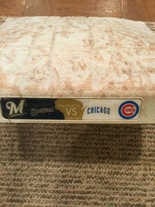 Chicago Cubs Milwaukee Brewers Game 1st Base 5/19/2016 Anthony Rizzo Fowler 2