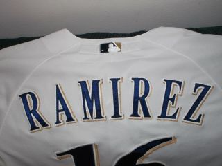 Milwaukee Brewers 2013 Game Worn Aramis Ramirez Jersey Sz XL Sz 46 MLB 7