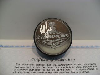Hal Gill Autographed Pittsburgh Penguins 2009 Stanley Cup Champions Puck