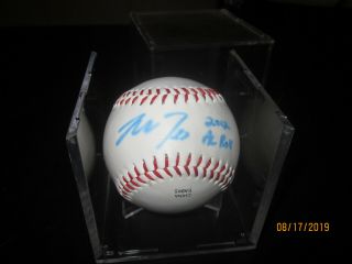 Mike Trout Autograph Baseball Inscribed 2012 Al Roy Signed Angels W/ Case &