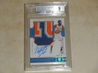 2018 - 19 National Treasures Fotl Rc Patch Rpa Auto Mitchell Robinson /20 Bgs 9 10