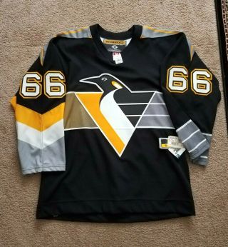 Penguins Koho Authentic Mario Lemieux 66 Nhl Jersey Sweater Collectible Size 48