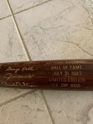 1983 Baseball Hall Of Fame Commemorative Bat Brooks Robinson Juan Marichal /500