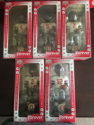 Forever Collectibles Ohio State Buckeyes 2002 National Champs Bobblehead Set - 15 7